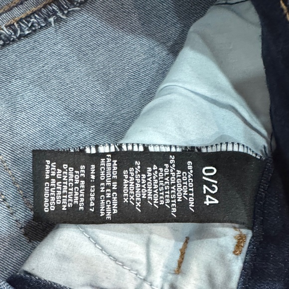 BCBGeneration Mid Rise Curvy Skinny Dark Blue Denim Jeans - Picture 4 of 8